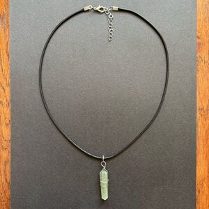 Green Aventurine Wire Wrapped Pendant Necklace | 18 IN
